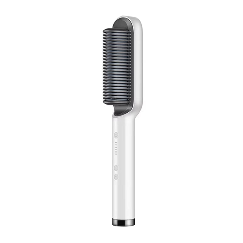 Hair Straightener Ceramic Hot Comb 2 in 1 Electric Straighten Hair Brush Negative Ion Fast Heating Styling Tool ﻿